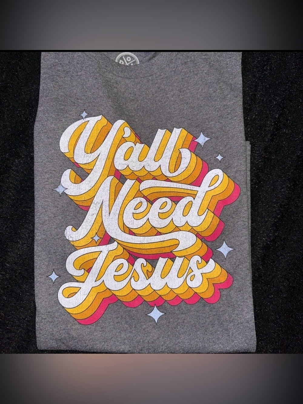 Women’s Graphic Short Sleeve Tee - Gray "Y'all Need Jesus"